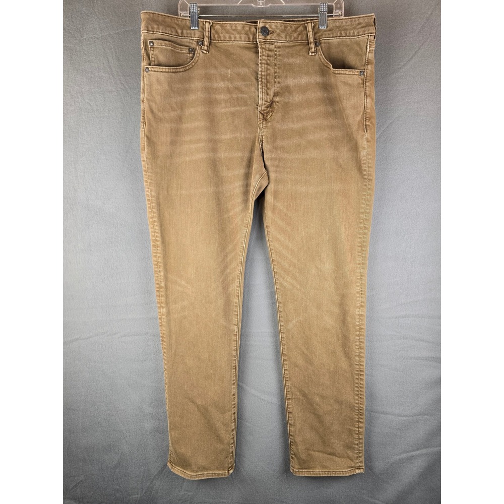 American Eagle Pants Mens 40 Khaki Brown Slim Straight Flex Casual Workwear